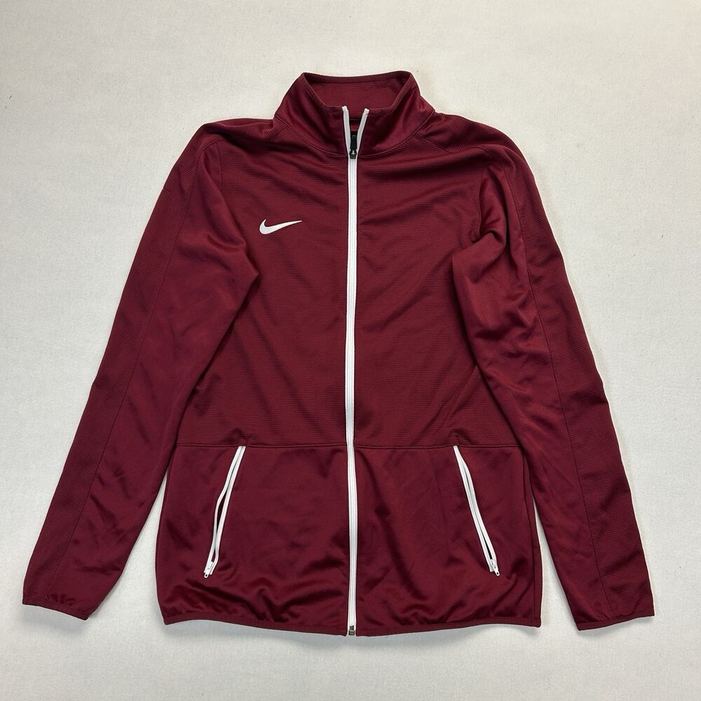 Nike DRI-FIT Athletic Basketball Warm Up Jacket Women's Large Tall Red Full Zip